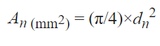 formula for AWG cross sectional area